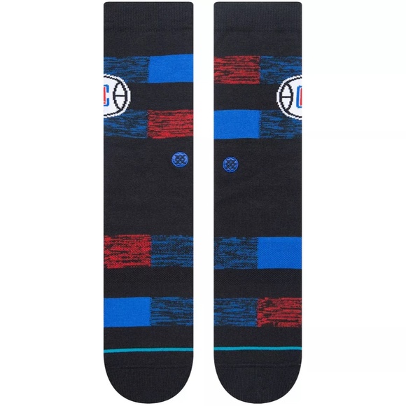 Stance x NBA LA Clippers Cryptic Crew Socks 1 Pair Mens Size L 9 - 13 Black - Picture 2 of 6